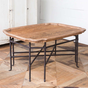 Drawing Room Coffee Table-Iron Accents