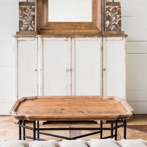 Drawing Room Coffee Table-Iron Accents