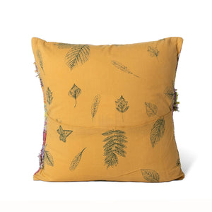 Handstitched Flower Burst Pattern Pillow