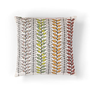 Embroidered Vine Pattern Pillow
