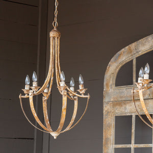 Villa Chandelier-Iron Accents