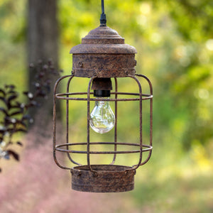 Metal Caged Pendant Light