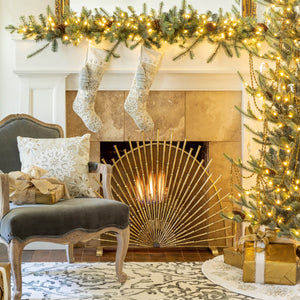 Sunrise French Fire Screen