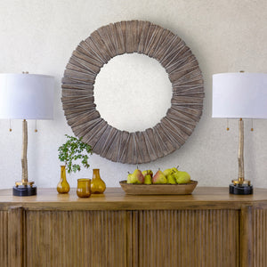 Wood Slat Mirror