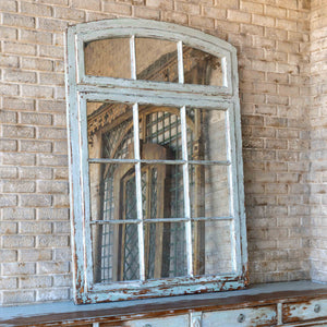 Warehouse Window Mirror-Iron Accents