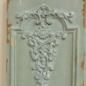 Aged Grey Wall Panel-Iron Accents