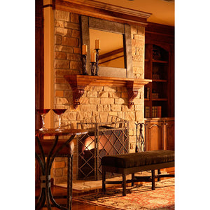 Forest Hill Fire Screen-Iron Accents