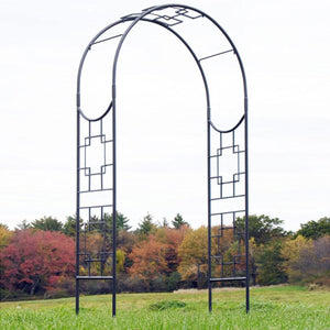 Geometric Garden Arbor-Iron Accents