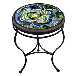 Giovella Mosaic Side Table-Iron Accents