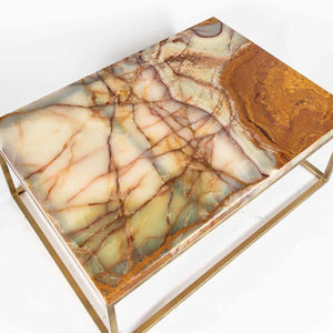 Green Talan Polished Onyx Table Top