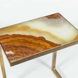 Green Talan Polished Onyx Table Top