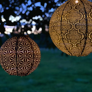 Indoor/Outdoor Round Lantern - Copper