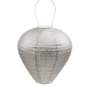 Sashiko Balloon Lantern - Light Taupe