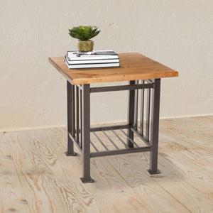 Mission Side Table-Iron Accents