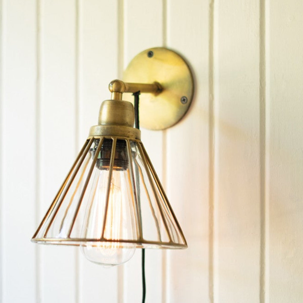 Caged Wall Sconce Lamp
