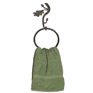 Oakdale Towel Ring-Iron Accents