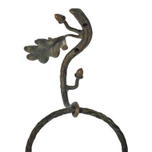 Oakdale Towel Ring-Iron Accents