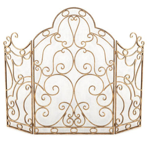 Parisian Crest Scroll Firescreen