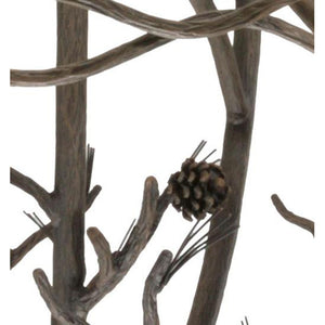 Pine 8 Arm Chandelier-Iron Accents