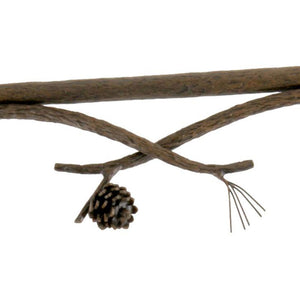 Pine Branched Wall Mirror-Iron Accents