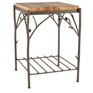 Pine Butcher Block-Iron Accents