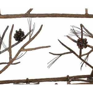 Pine Hand Forged Iron Pot Rack-Iron Accents