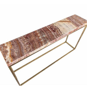 Red Polished Onyx Table Top