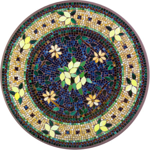 Tuscan Lemons Mosaic C-Table-Iron Accents