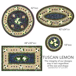 Tuscan Lemons Mosaic C-Table-Iron Accents