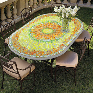 Umbria Mosaic Oval Bistro