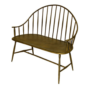 Windsor Aluminum Settee | Iron Accents