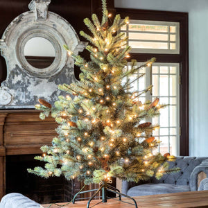 4.5' Park Hill Blue Spruce LED-Iron Accents