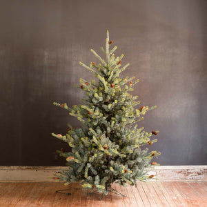 7.5' Park Hill Blue Spruce LED-Iron Accents