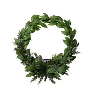 Wreath with Candle Plate