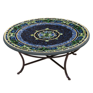 Lake Como Mosaic Coffee Table-Iron Accents