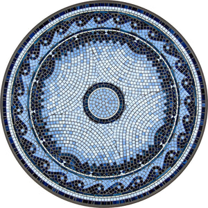 Navagio Mosaic Table Tops-Iron Accents