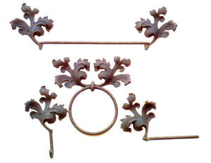 Acanthus Towel Hook-Iron Accents