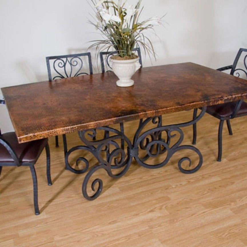 Alexander Dining Table / Base -72" Tops-Iron Accents