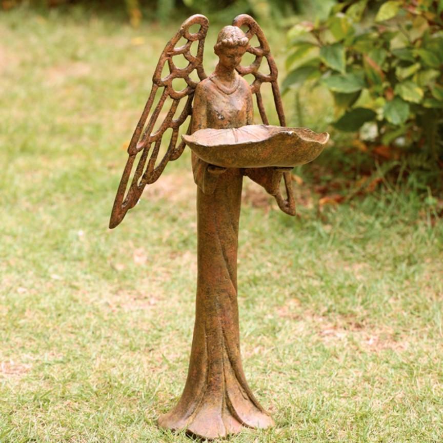 Ariel Angel Bird Feeder-Garden | Iron Accents