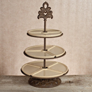 Acanthus 3-Tiered Server-Iron Accents