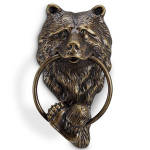 Bear Head Door Knocker-Garden | Iron Accents