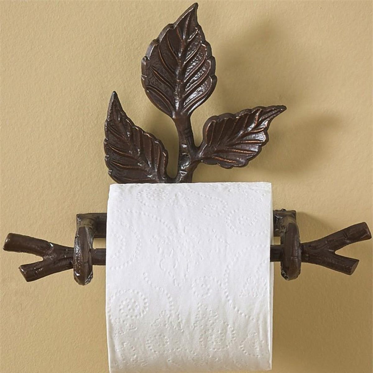 Birchwood Toilet Tissue Holder-Iron Accents
