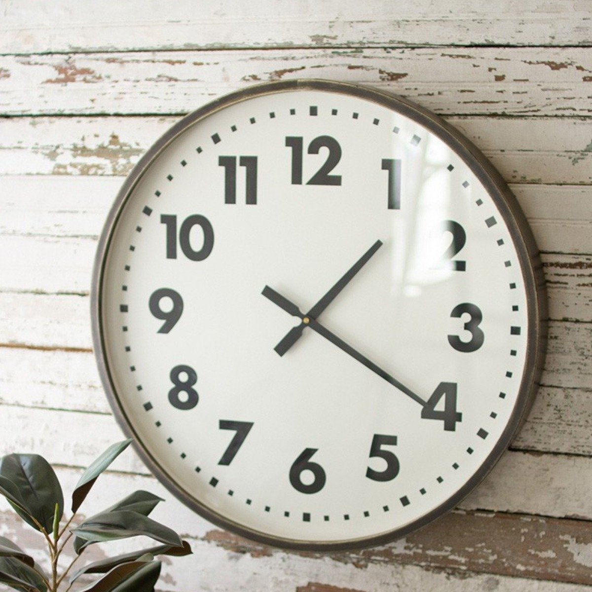 Black and White Wall Clock-Wall | Iron Accents