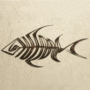 Bone Fish Metal Wall Art-Iron Accents
