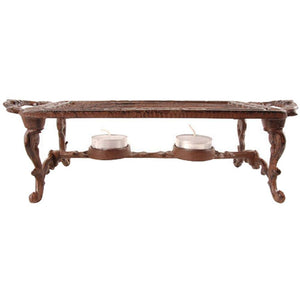 Cast Iron Dish Warmer w/2 Holders-Iron Accents