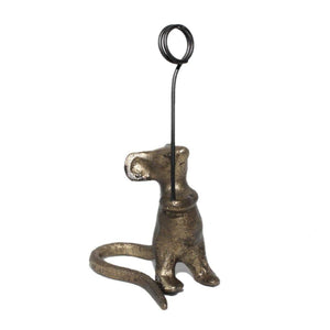 Cast Iron Mouse Card Holder-Iron Accents
