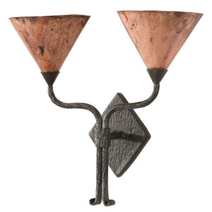 Cedarvale Double Wall Sconce-Iron Accents