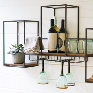 Cubed Wine Cabinet-Decor | Iron Accents