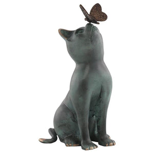 Curious Kitten Garden Sculpture-Garden | Iron Accents