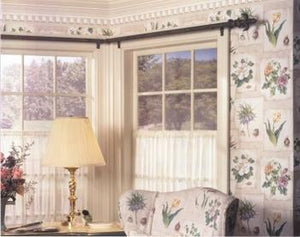 Custom Corner Drapery Rod-Hardware | Iron Accents
